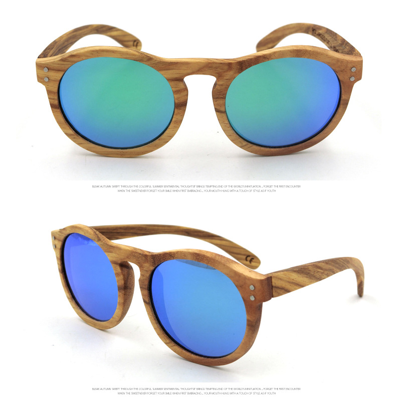 RUISEN'S Gafas de sol polarizadas TAC retro de madera para hombre y mujer 995