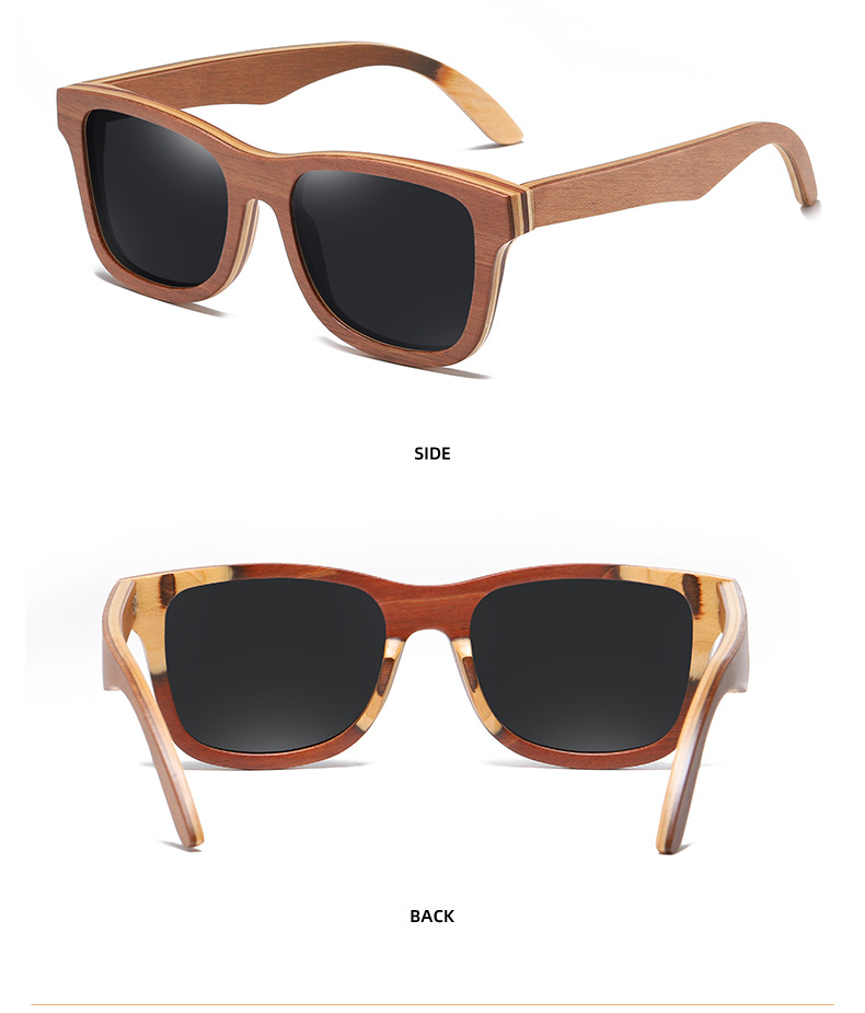 Gafas de sol de madera RUISEN'S para hombre y mujer 832