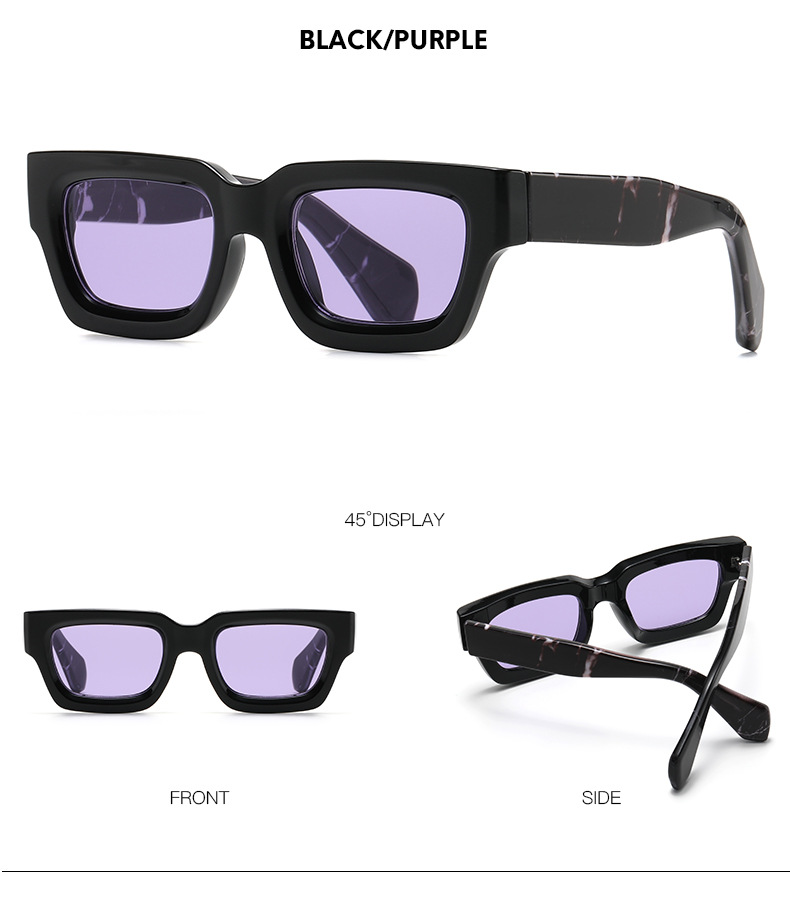 RUISEN Fashion Personality Box Gafas de sol para hombre