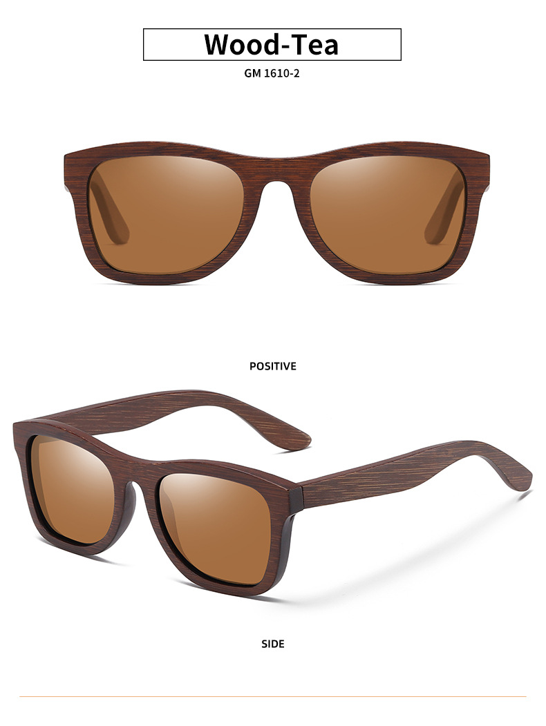 RUISEN'S Polarized Light Wooden Sunglasses For Men and Women 1610