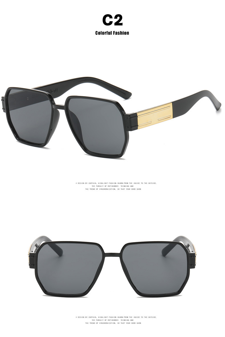 RUISEN’S Trendy Large Frame Polygonal Sunglasses 18130-10