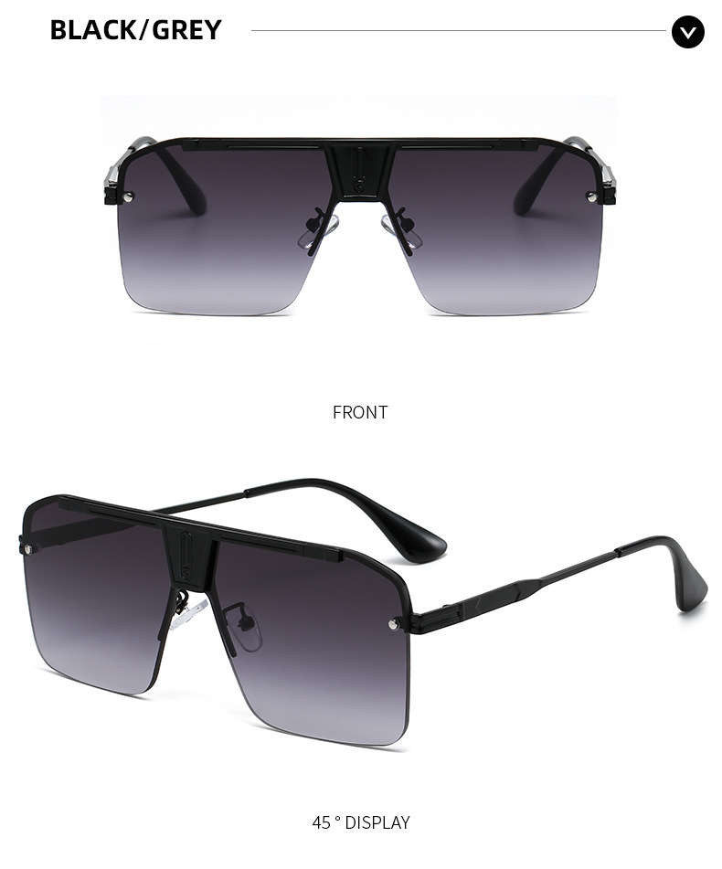 New fashion big square men's sunglasses-13