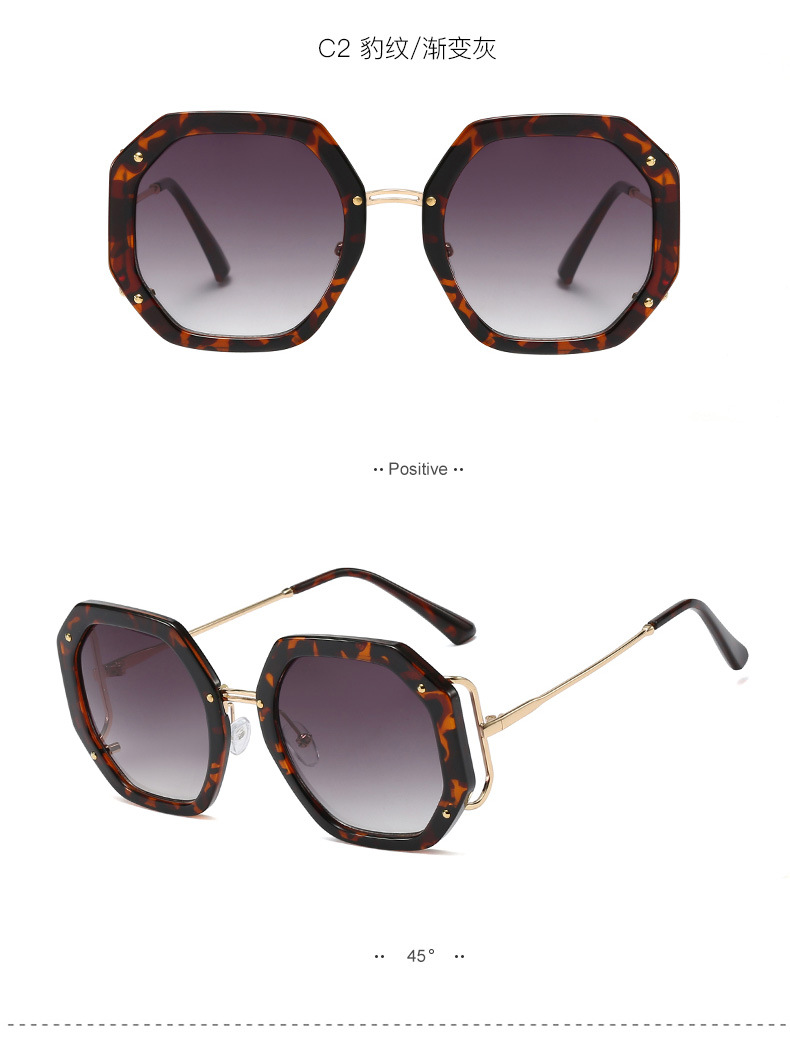 Vogue High Quality PC Frame Metal Temple Shades-7