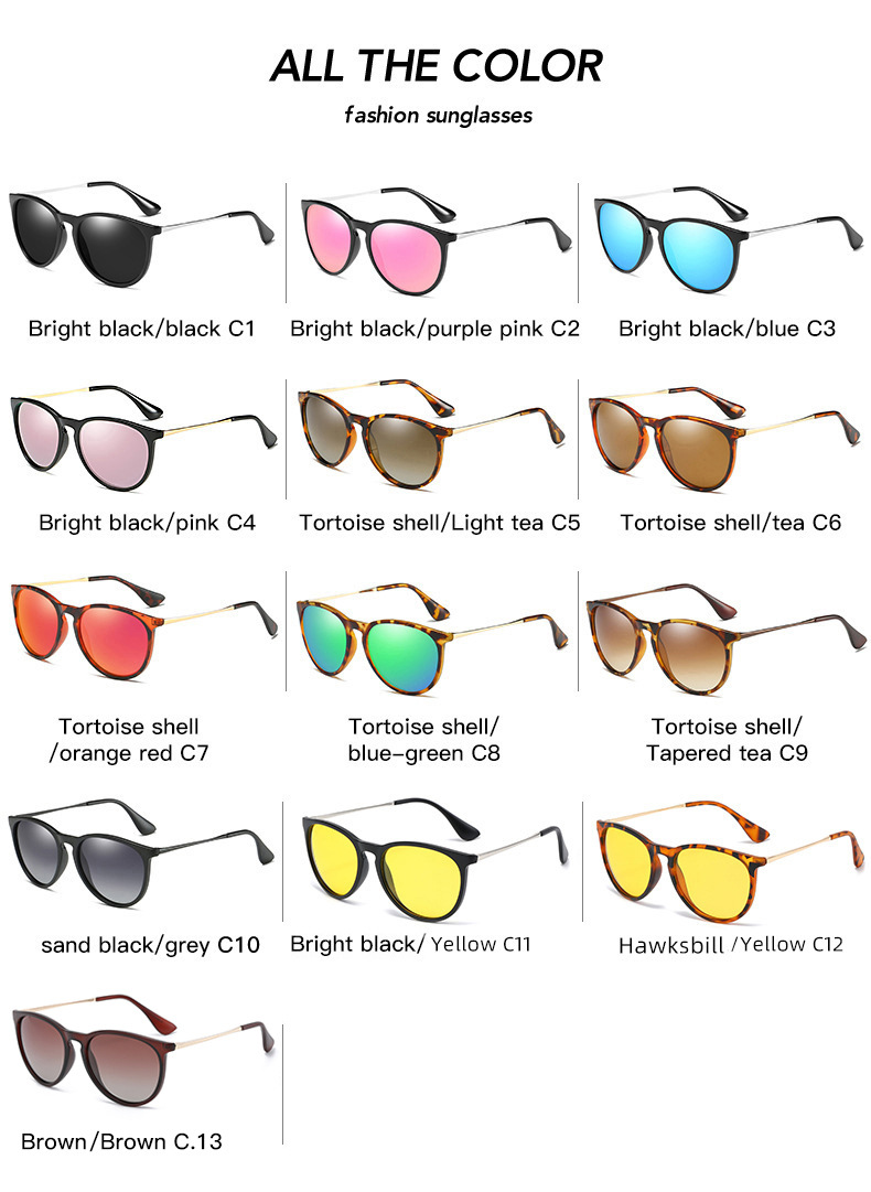 Round Sunglasses for Women Men Classic