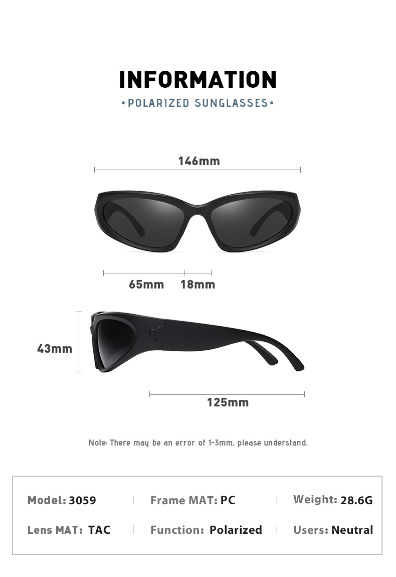 RUISEN'S Fahrradbrille für Herren, kleine Rahmen-Outdooe-Reit-Sonnenbrille 3059