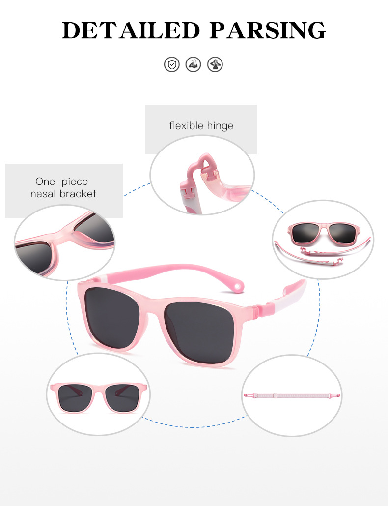 Les lunettes de soleil pour enfants avec protection UV RUISE'S sont confortables et douces NP0809