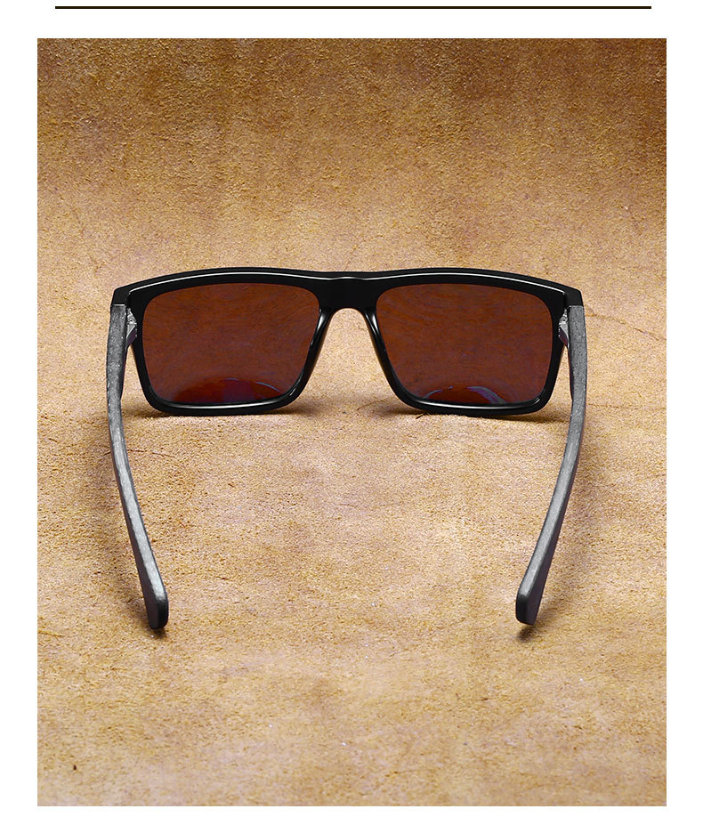 RUISEN'S polarisierte Herren-Sonnenbrille aus hellem Holz 61628