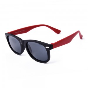 Lunettes de soleil rétro pour enfants à monture carrée de couleur contrastée RUSEN'S RS-PK131