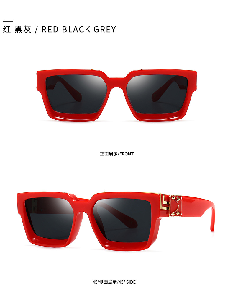 Wholesale Fashion Narrow Square PC Sunglasses-7