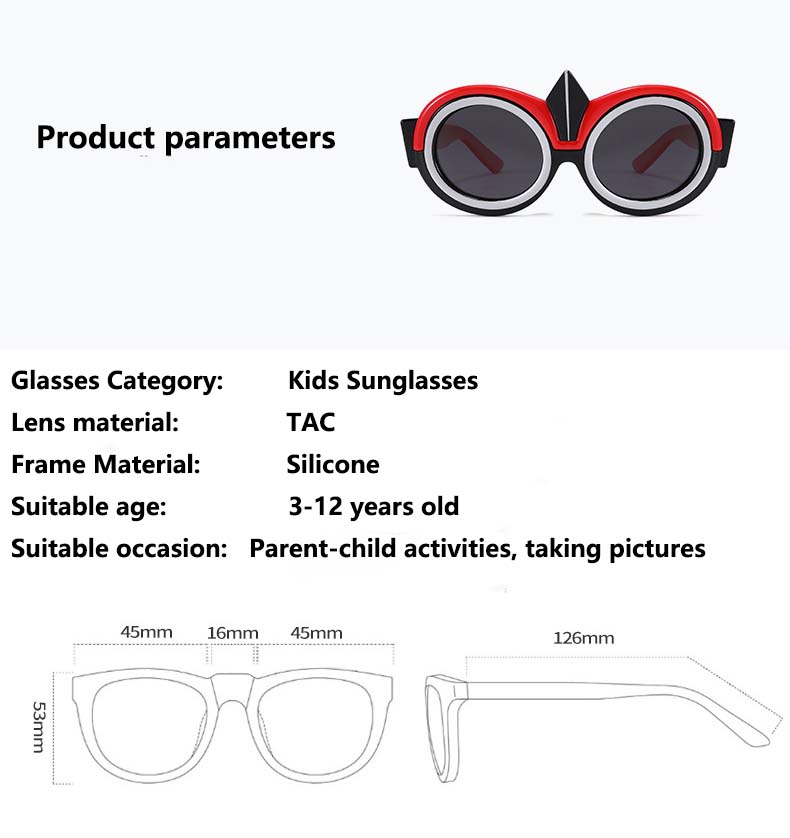 Gafas de sol polarizadas de dibujos animados de RUISEN Ultraman Shape 22086