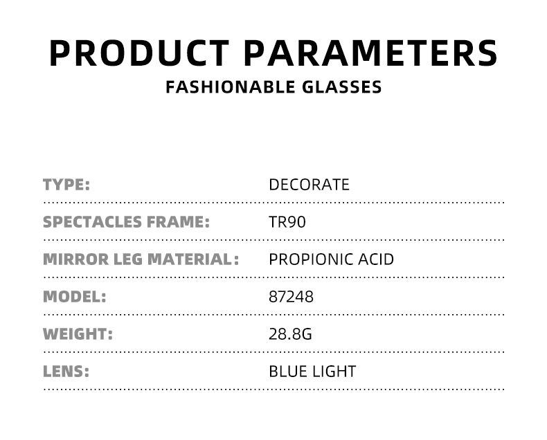 RUISEN'S Fashional TR90 Frame Glasses 87248 