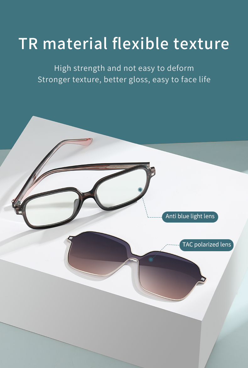 Multi-Function Glasses Polarized Clip-On Sunglasses