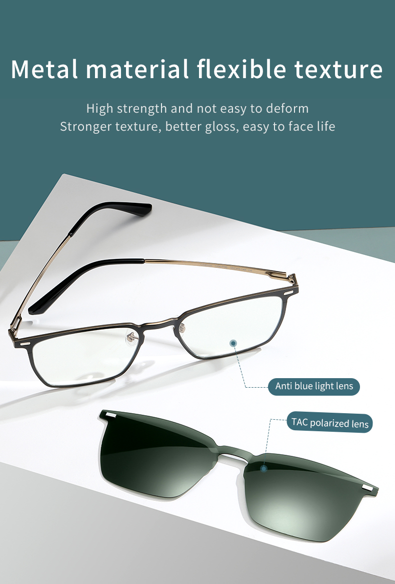 RUISENS'S High Quality Metal Clip-On Sunglasses CG802