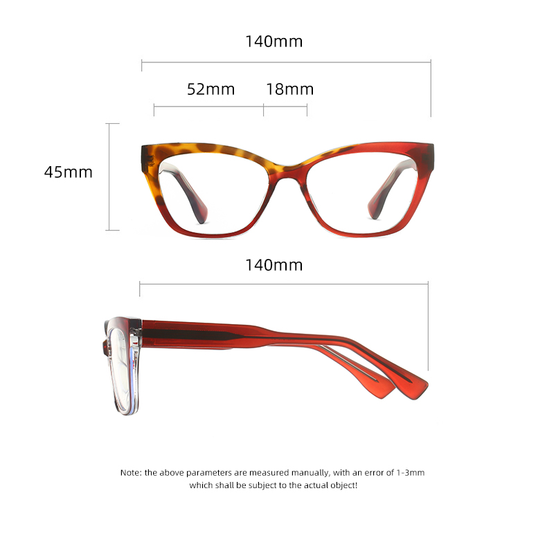 RUISEN'S Fashional TR90 Frame Glasses 87248