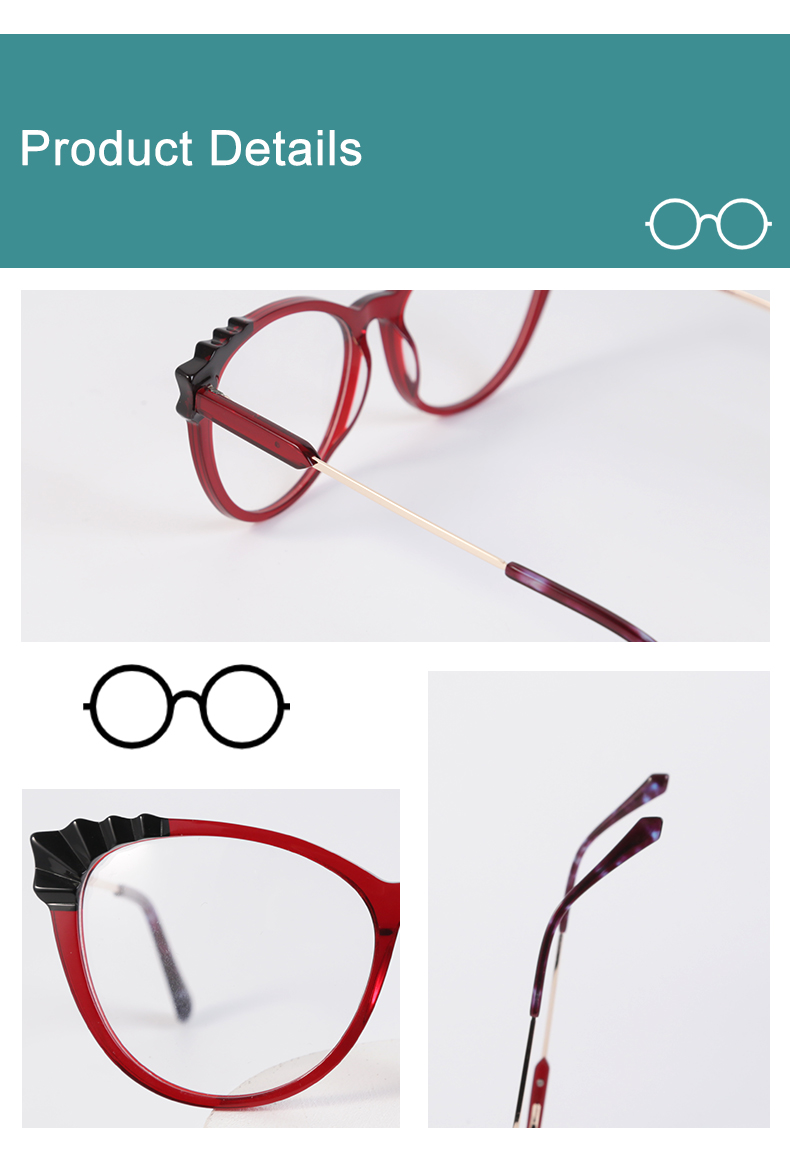 RUISEN'S Fashion Acetate Colour Block Optical Frame 202113