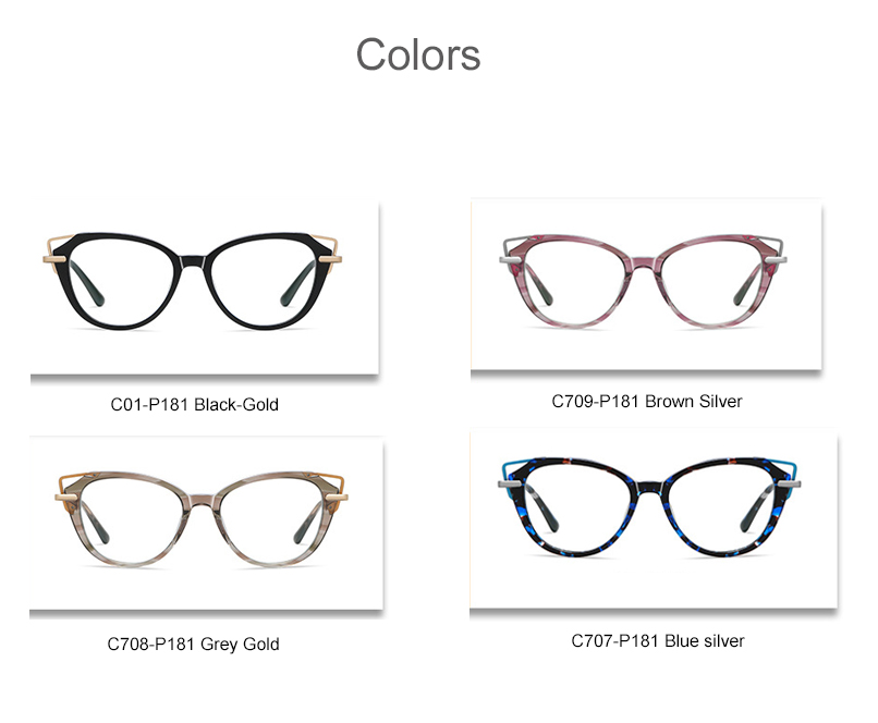 RUISEN'S Anti-blue Light  Acetate Frame Glasses for Women BJ9215