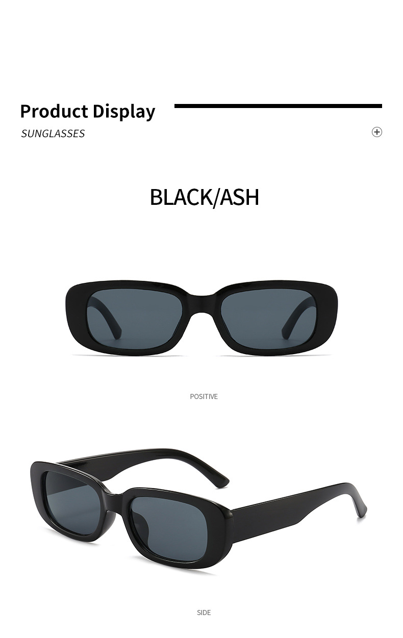 black frame ash lens PC sunglasses