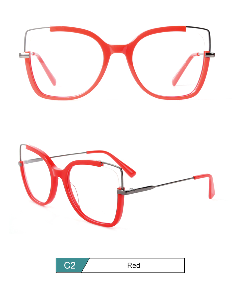 RUISEN'S Fashion Acetate+Frame Optical Metal 1504