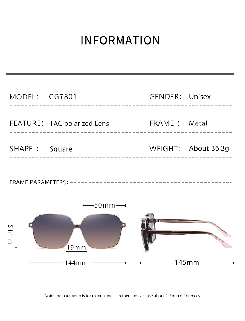 Multi-Function Glasses Polarized Clip-On Sunglasses