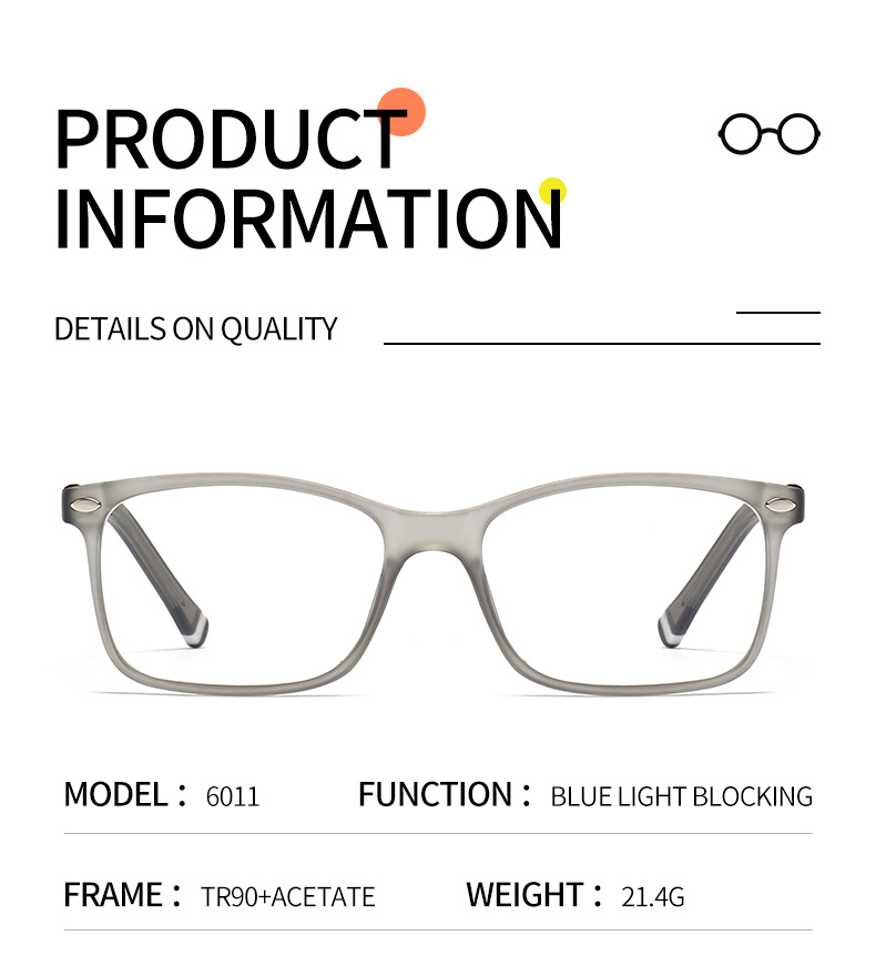 Unisex Retro Computer Optical Eyeglasses Information