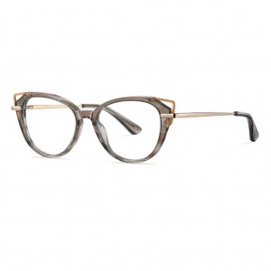 Occhiali da vista da donna con montatura in acetato chiaro anti-blu RUISEN'S BJ9215