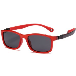 RUISEN'S Lunettes de soleil tendance pour enfants à monture carrée confortables et douces NP0807