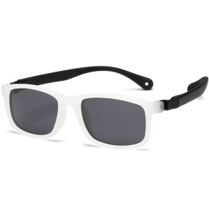 RUISEN'S Lunettes de soleil tendance pour enfants à monture carrée confortables et douces NP0807