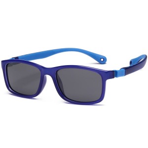 RUISEN'S Lunettes de soleil tendance pour enfants à monture carrée confortables et douces NP0807