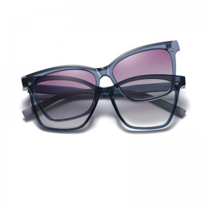 RUISENS'S Magnetische Clip-On-Sonnenbrille TR90 für polarisiertes und blaues Licht CG7704