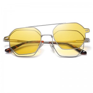 RUISENS'S Clip-On-Metall-polarisierte, blendfreie Sonnenbrille und blaues Licht CG8801