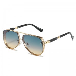 RUISEN'S Herren-Sonnenbrille mit Metallrahmen im mediterranen Stil 2586