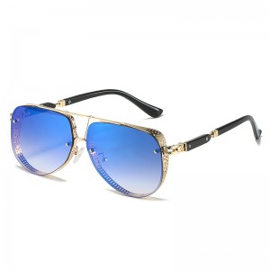 RUISEN'S Herren-Sonnenbrille mit Metallrahmen im mediterranen Stil 2586