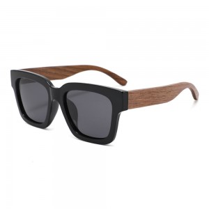 Ruisen's Men's Retro Polarized Light Wooden Sunglasses 1535