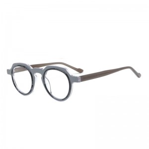 Montura de gafas ópticas de acetato poligonal de moda de RUISEN X014