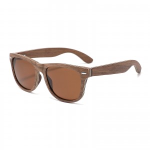 RUISEN'S TAC Lunettes de soleil polarisées UV400 en bois pour hommes et femmes W6074