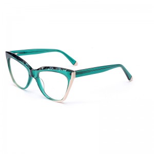 RUISEN’S Women’s High-end Color Blocked Personalized Board Optical Glasses 6034