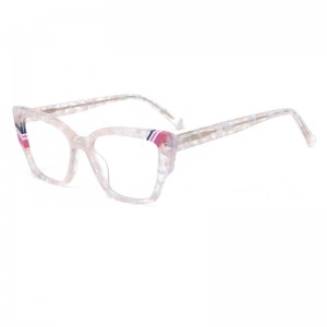 RUISEN'S Modische optische Acetat-Patchwork-Brille mit quadratischem Rahmen 9930