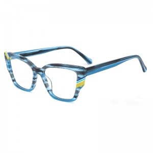 RUISEN'S Modische optische Acetat-Patchwork-Brille mit quadratischem Rahmen 9930