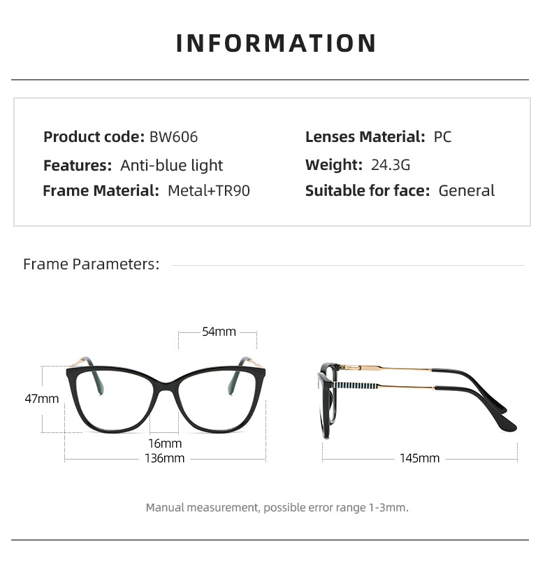 TR90 optical frame size