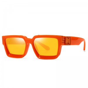 RUSEN'S Lunettes de soleil carrées unisexes haute couture en PC 21165