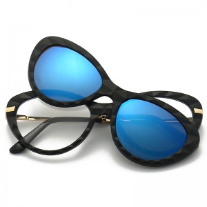 RUISENS'S Lunettes de soleil à clip d'extérieur Cat Eye TR 2352A