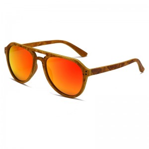 RUISE'S Lunettes de soleil rétro en bois pour hommes 64721