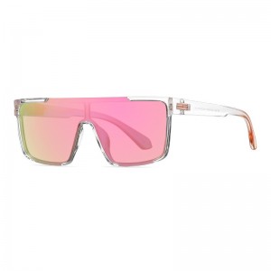 RUSEN'S Lunettes de soleil polarisantes une pièce à grande monture pour femme TR7543