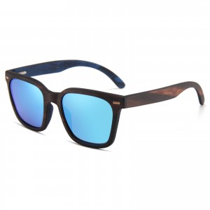 RUISENS Holz-Bambus-polarisierte UV400-Sonnenbrille für Männer und Frauen W3096