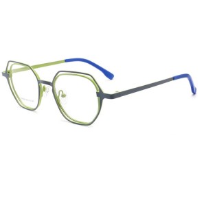 New Hollow Glasses Frame Myopia with Frame Personality Blue Light Flat Light Wear Optical Euro-American Glasses Frames for Men and Women QJ5529t