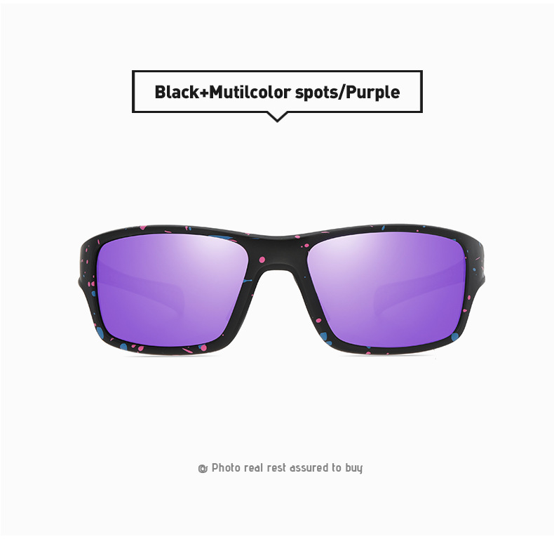 RUISEN'S Sports winddichte, polarisierte, quadratische Outdoor-Reit-Sonnenbrille 3057