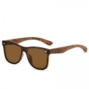 RUISEN'S moderne Unisex-Sonnenbrille aus Holz mit Bügel 61632