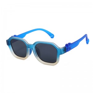 Lunettes de soleil pour enfants à monture carrée de couleur dégradée RUSEN'S RS-KB670