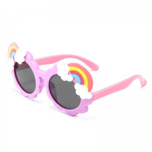 RUSEN'S Lunettes de soleil arc-en-ciel mignonnes pour enfants