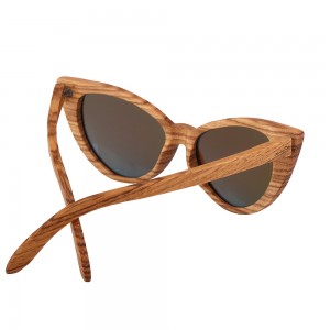 RUISEN’S Women’s Cat Eye Frame Wooden Sunglasses 56158